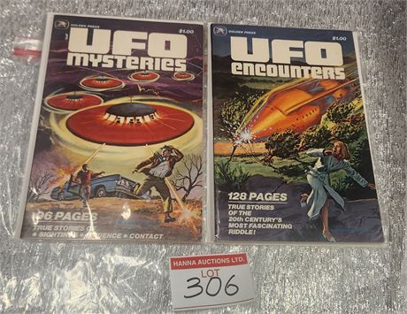 #1 & #2 UFO Encounters Golden Press
