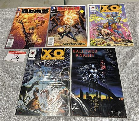 5 x Autographed Comics