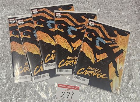 5x #2 Variant Absolute Carnage Issues