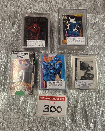 5x Complete Card Sets Star Trek/Marvel/DC more