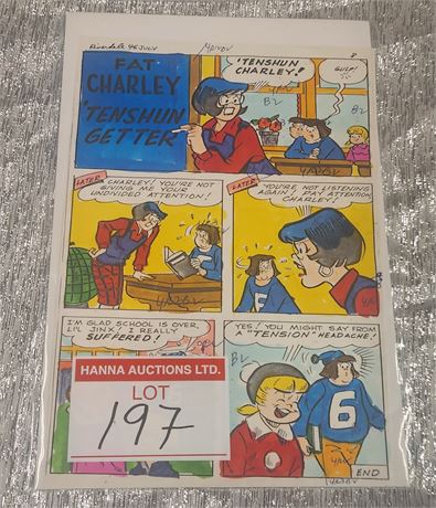 Fat Charley Original Art Page Set Up Little Jinx