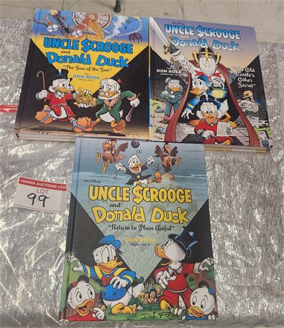 3x Don Rosa Disney Graphic Books #1 #2 #10