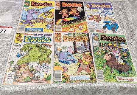 6 x Ewoks Comics. (Scarce Issues)